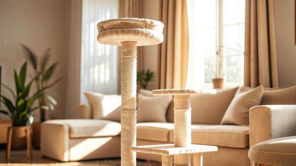Top 5 arbres à chat beiges idéaux pour votre compagnon félin